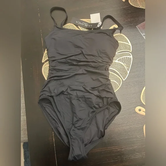 La Blanca Island Goddess Rouched Body Lingerie Mio One Piece Swimsuit size 6 - Picture 5 of 8